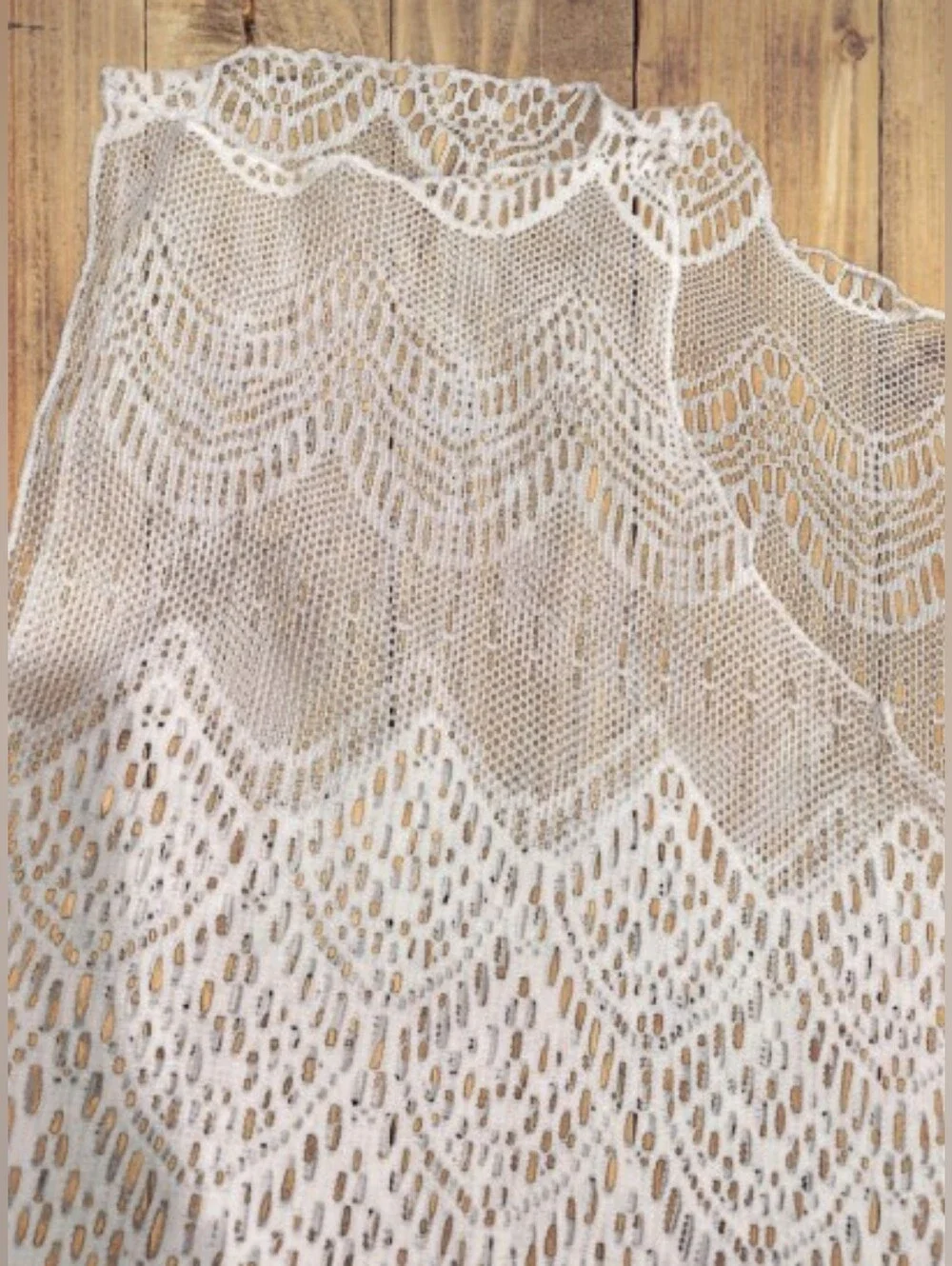 BONGO Lace Beach Cover-Up with Fringe *Size* M - Picture 9 of 12